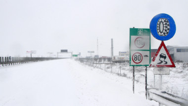 iarna zapada drum inchis autostrada agerpres 23.1.2016