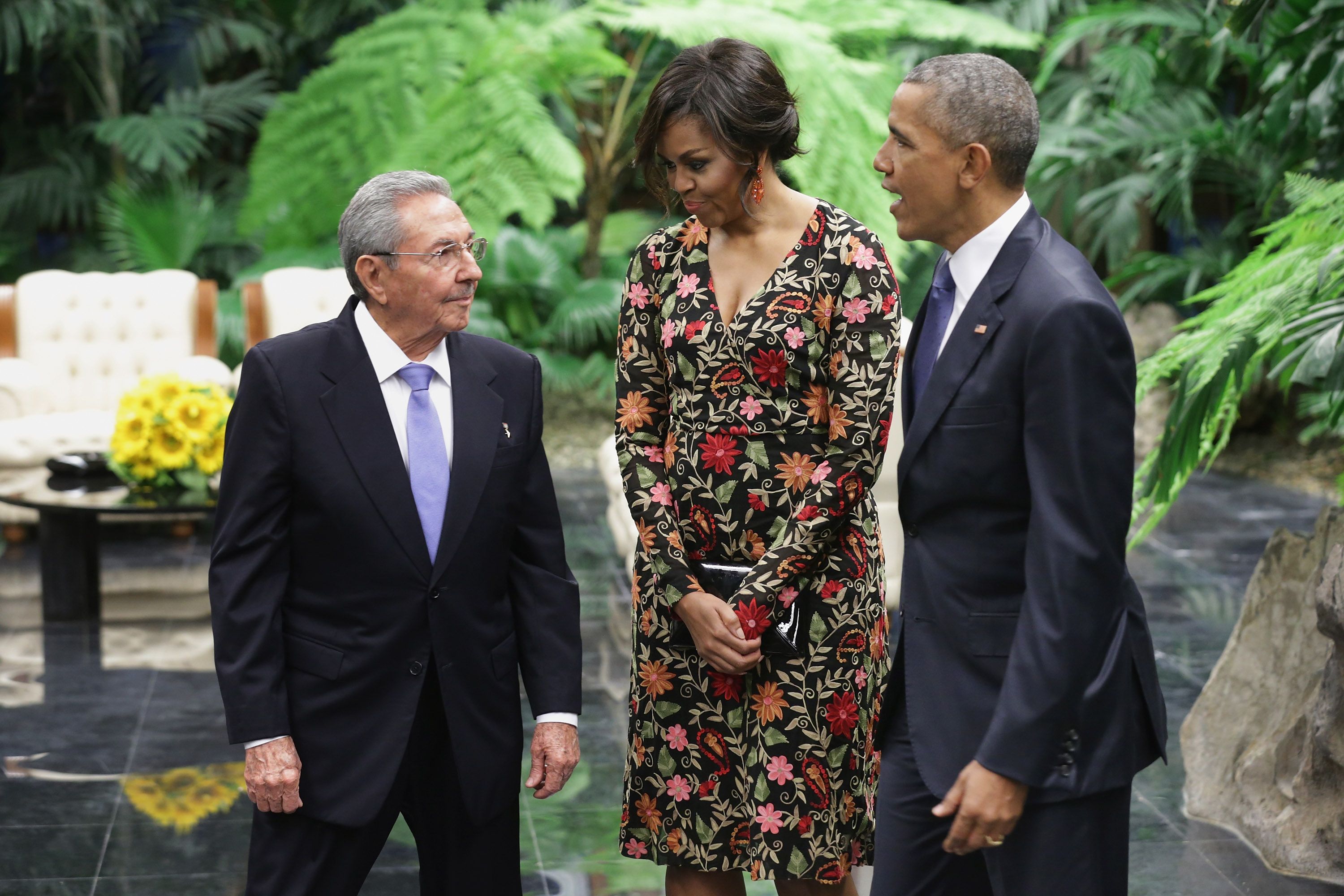 Sotii Obama la dineul oferit de Raul Castro - GettyImages-516874508