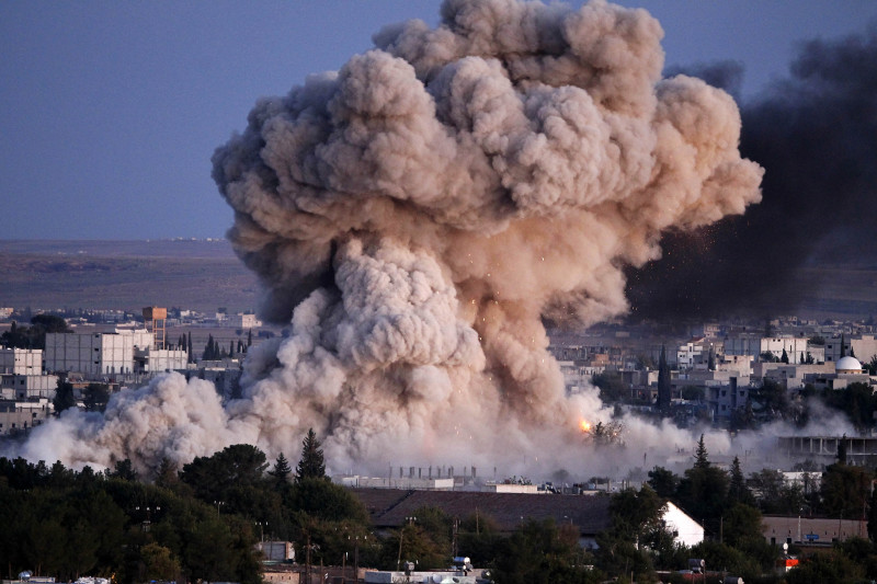 explozie bomba bombardament siria - GettyImages - 23 oct 15