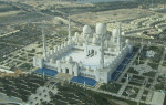 Grand Mosque in Abu Dhabi aerial
