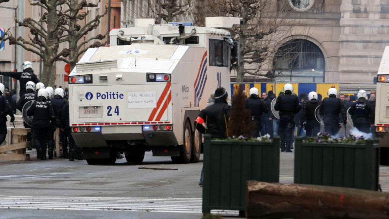 politie scutieri bruxelles belgia getty