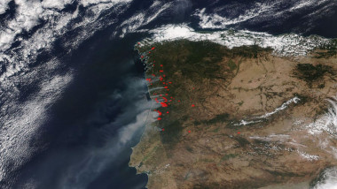 incendii portugalia din satelit nasa