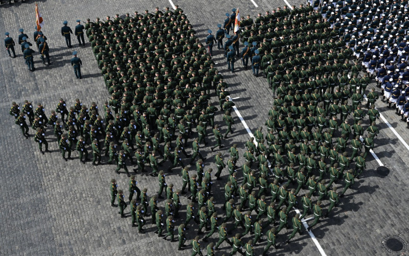 Russia WWII Victory Parade Rehearsal