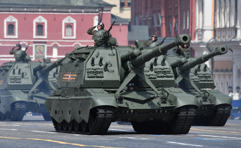 Russia WWII Victory Parade Rehearsal