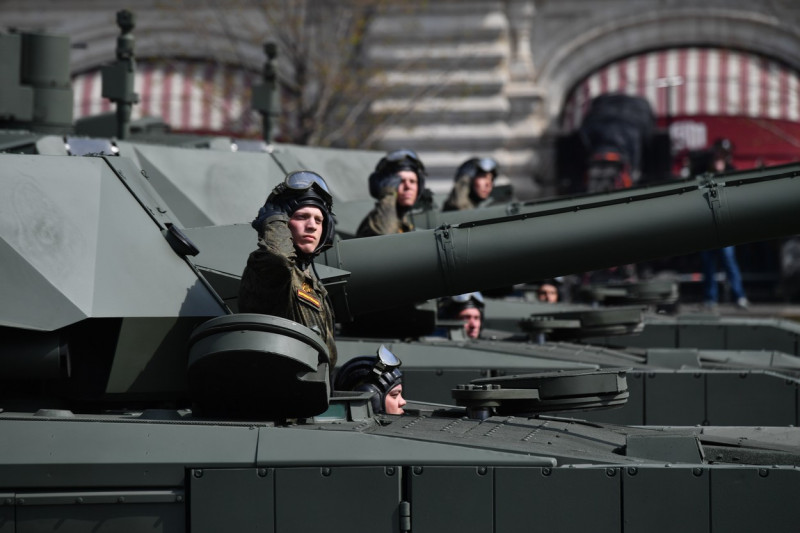 Russia WWII Victory Parade Rehearsal