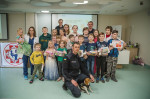 Ukrainian Hero Hound Called Patron Visits Children`s Hospital