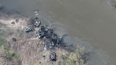 Ukraine Russia Battle, Siverskyi Donets River, Eastern Ukraine - 12 May 2022