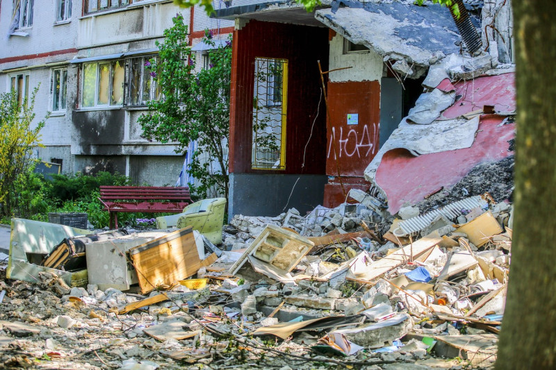 Ukraine-Russia conflict in Kharkiv, Ukraine - 14 May 2022