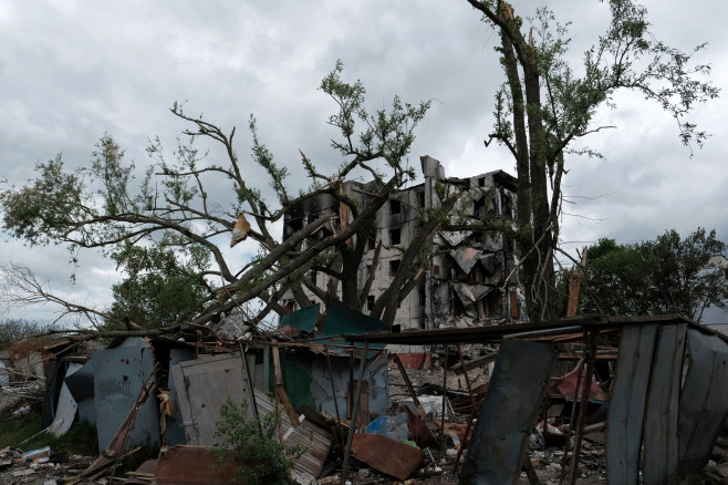 Ukraine Crisis / battle-scarred town of Borodyanka