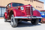 Samara, Russia - May 8, 2022: Vintage soviet Moskvich-401 vehicle at the city street during retro car show