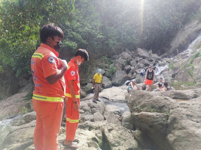 Tourist taking a SELFIE plunges to her death on Thai waterfall