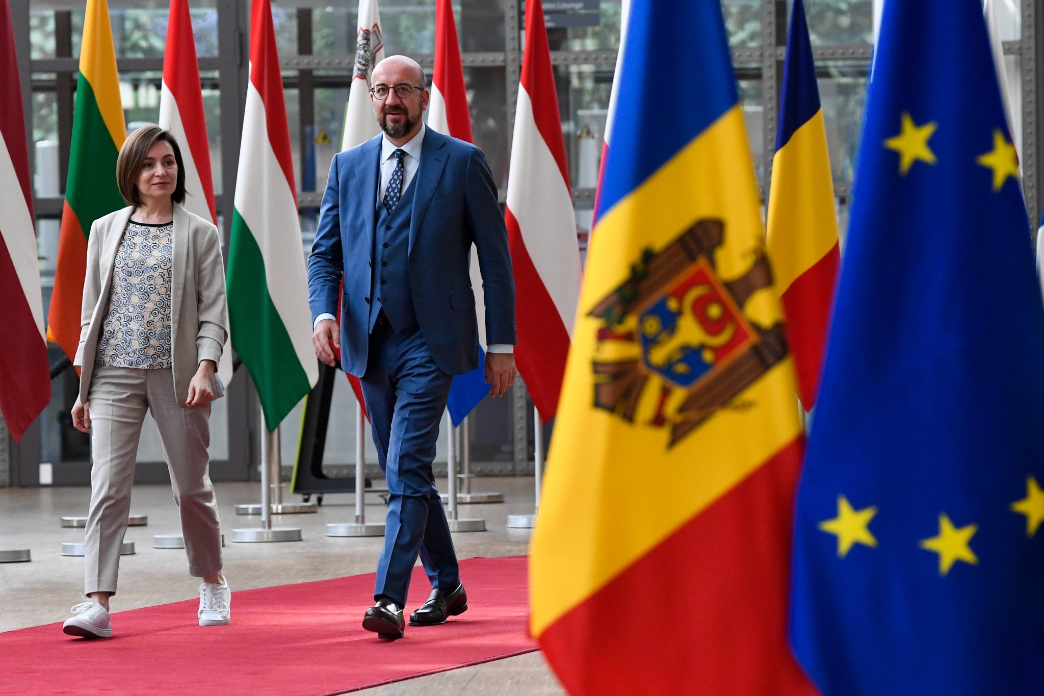 Maia Sandu, întâlnire la Bruxelles cu președintele Consiliului European: Am discutat despre integrarea europeană a Rep. Moldova