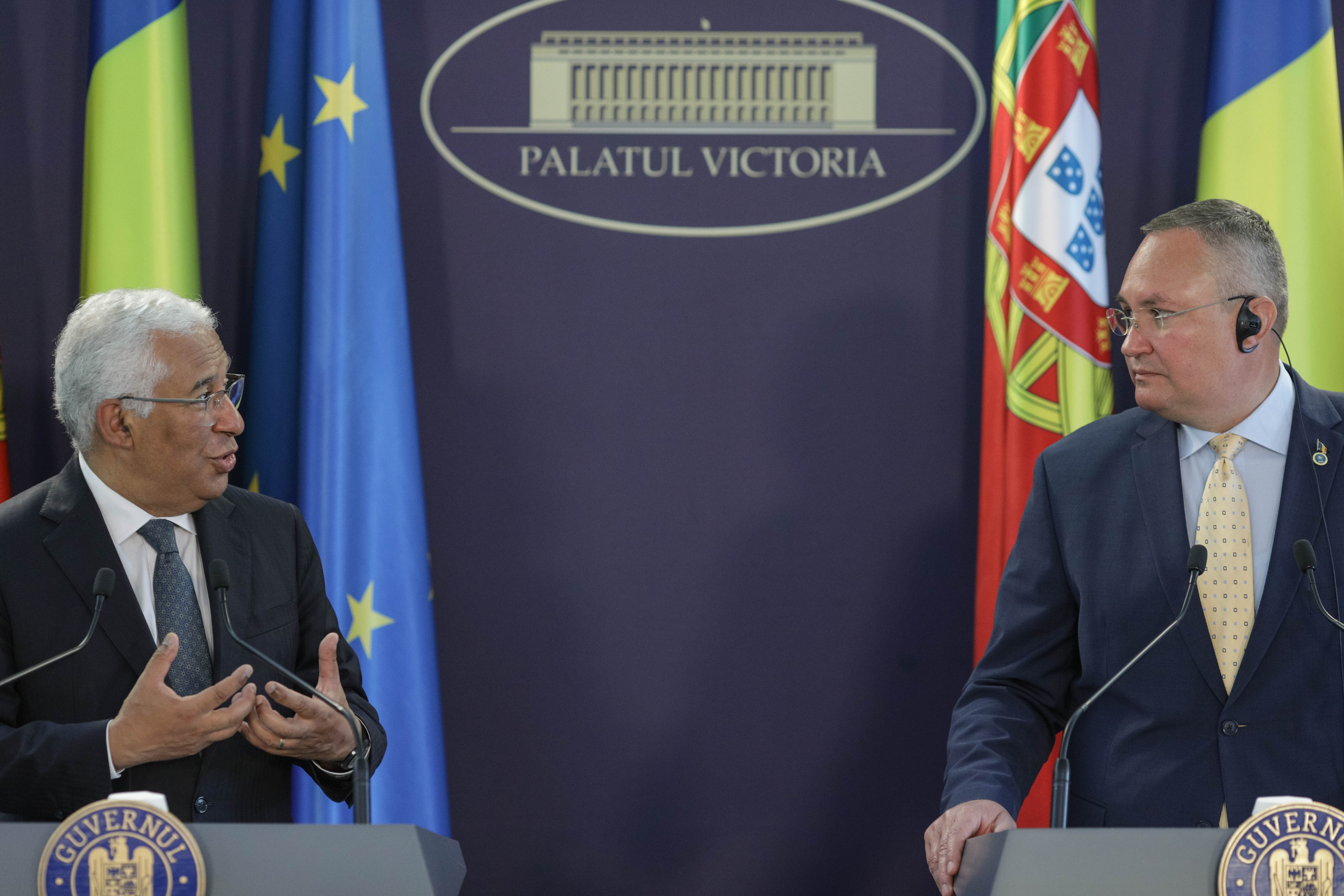 Premierul portughez a fost primit de Ciucă la Palatul Victoria: „Suntem, indiscutabil, susținători ai aderării României la Schengen”
