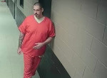 Surveillance camera stills of fugitive prisoner Casey White, believed to have escaped with help from missing female guard