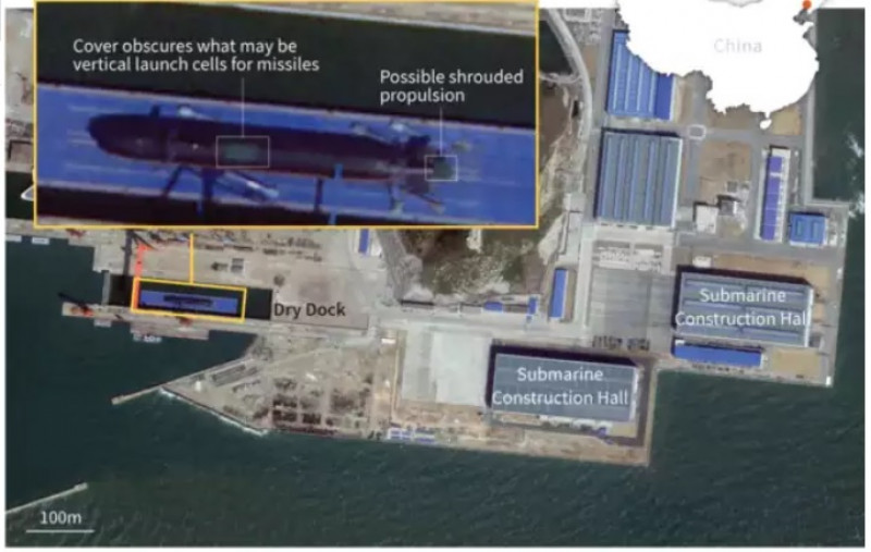 Imagini din satelit: China ar fi construit un nou model de submarin nuclear de atac