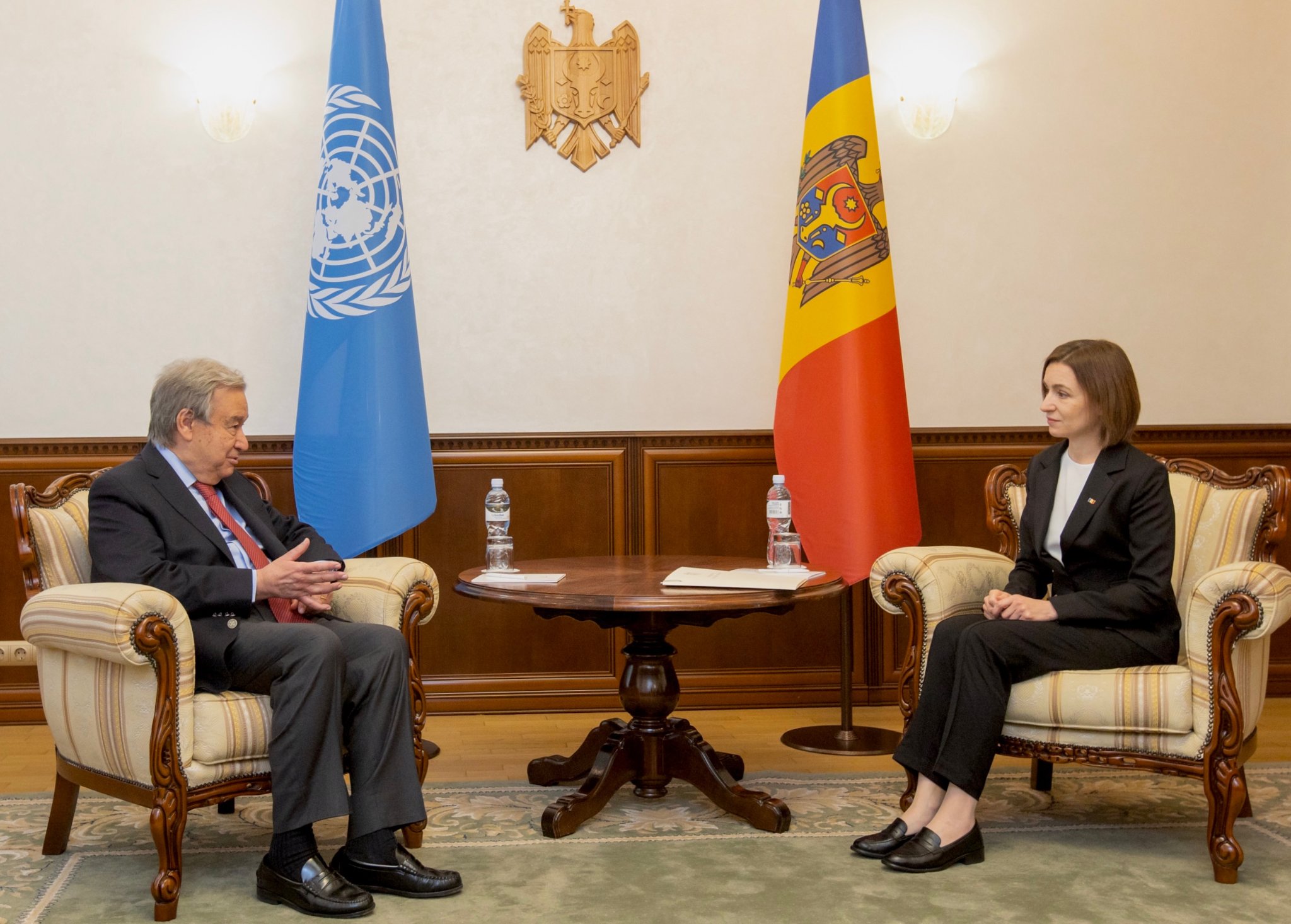 Maia Sandu s-a întâlnit cu secretarul general al ONU, Antonio Guterres: Solicit comunității internaționale să ajute masiv Moldova