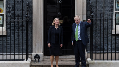 Boris Johnson Meets Prime Ministers Of Sweden Magdalena Andersson In Downing Street, London, United Kingdom - 15 Mar 2022