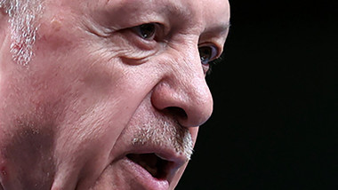 Preşedintele turc Recep Tayyip Erdogan portret profil