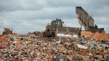 Landfill waste disposal site
