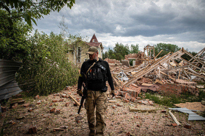 War Situation in Donetsk, Ukraine - 19 May 2022