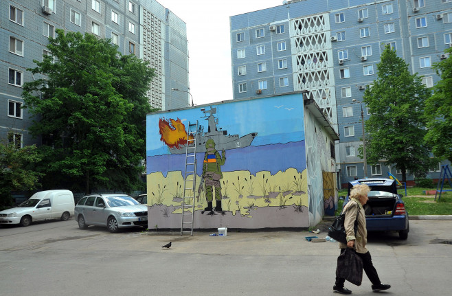 Russian Warship Go F… Yourself Mural - Ukraine