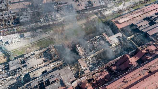 Azovstal Iron and Steel Works in Mariupol, Ukraine