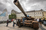 Destroyed Russian Armored Vehicles Displayed For Ukrainians To See At Mykhailivska Square In Kyiv, Ukraine - 22 May 2022