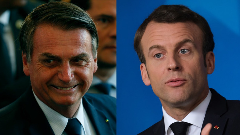 bolsonaro macron getty