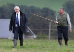 Boris Johnson Visits Aberdeenshire To Announce Additional Funding For Scottish Farmers