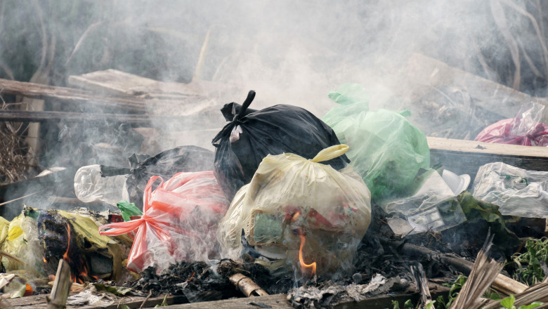 plastic waste and rubbish
