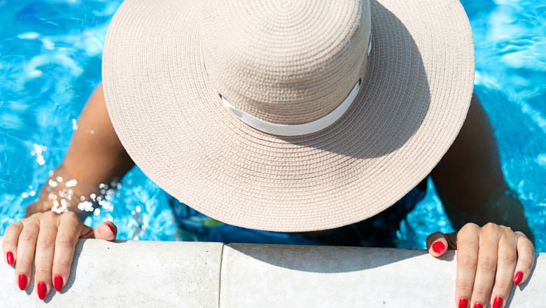 Summer swimming pool model