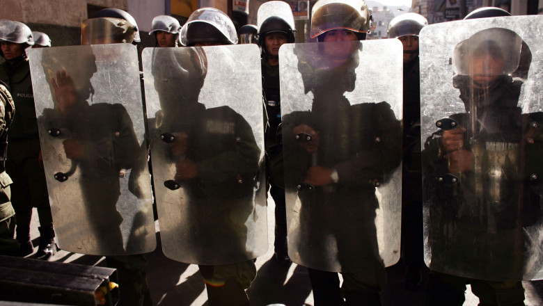 politie bolivia proteste