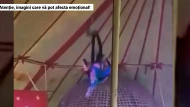 O acrobată de 19 ani a căzut de la înălțime în timpul unui spectacol de circ, la Hunedoara