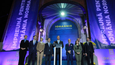 Declarații făcute de președintele Klaus Iohannis, candidatul PNL, imediat după publicarea exit-poll-urilor. Foto: InquamPhotos/George Călin