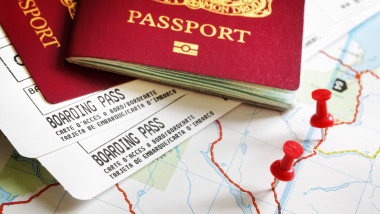 Boarding pass and passport