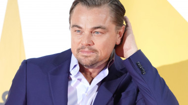 Leonardo DiCaprio trecandu-si mana prin par