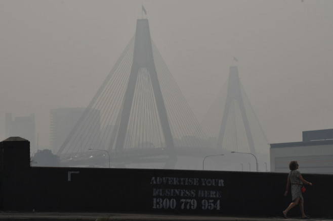 Smoke Haze Over Sydney As Fire Danger Risk Heightens