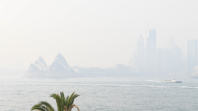 Smoke Haze Over Sydney As Fire Danger Risk Heightens