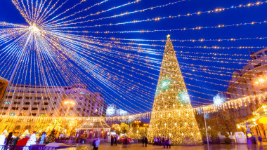 Beautiful Christmas scene in Bucharest capital