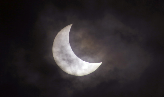 Solar eclipse is visible in Jakarta