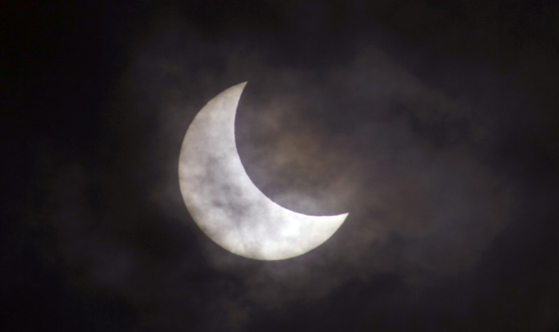 Solar eclipse is visible in Jakarta