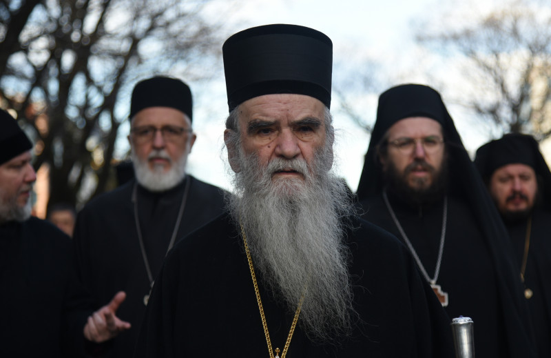 Serbian Church clergy rally against property law in Montenegro