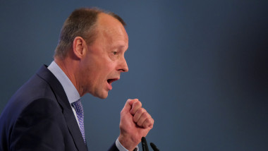 LEIPZIG, GERMANY - NOVEMBER 22: Friedrich Merz, politician of the German Christian Democrats (CDU), speaks at the 32nd federal congress of the German Christian Democrats (CDU) on November 22, 2019 in Leipzig, Germany. The CDU is meeting in the wake of a year in which Angela Merkel, who led the party for 18 years, stepped down and Annegret Kramp-Karrenbauer was elected new party leader. The CDU fared poorly in several state elections. Many question whether Kramp-Karrenbauer was the right choice and whether she is a viable candidate to become a future German chancellor. (Photo by Sean Gallup/Getty Images)