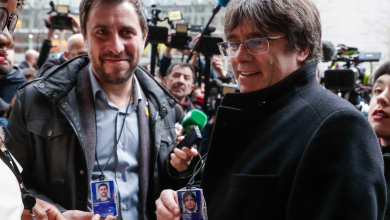 Carles Puigdemont şi Antoni Comin