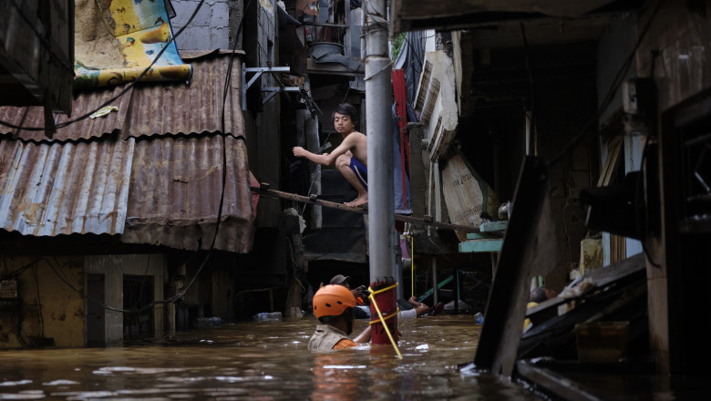 Inundatii in Jakarta, Indonezia
