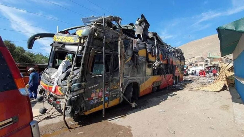 The number of deaths due to a bus crash in southern Peru rises to 16