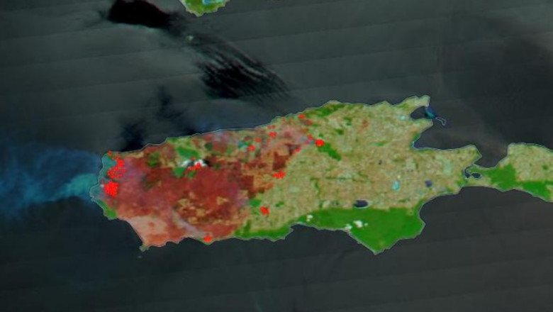 imagine din satelit NASA arată dezastrul provocat de incendiile din Australia pe o insulă care adăpostește specii protejate