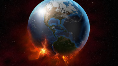 planet earth heating concept