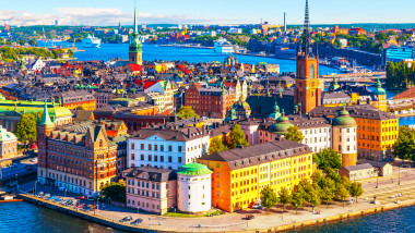Vedere aeriană din Stockholm, capitala suediei