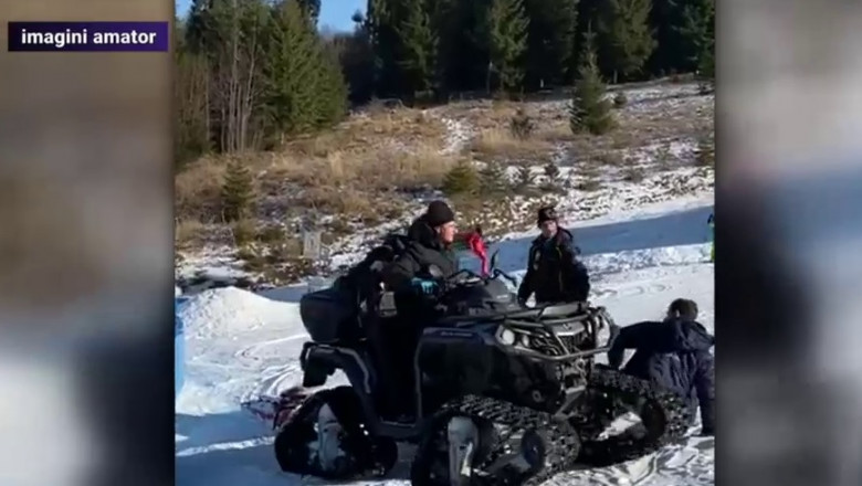 Un turist este calcat intentionat cu ATV-ul de paznicii partiei Toplita dupa un conflict cu instructorul de schi